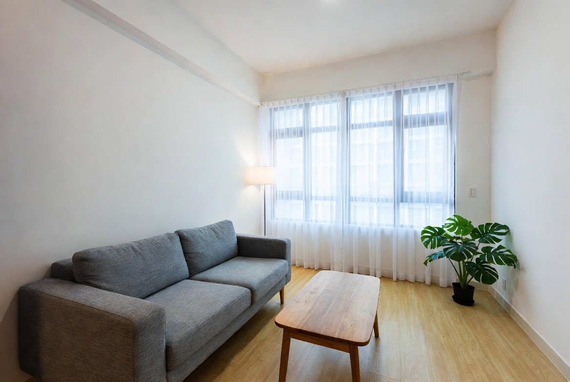 Clean bright Singapore interior, airy and fresh